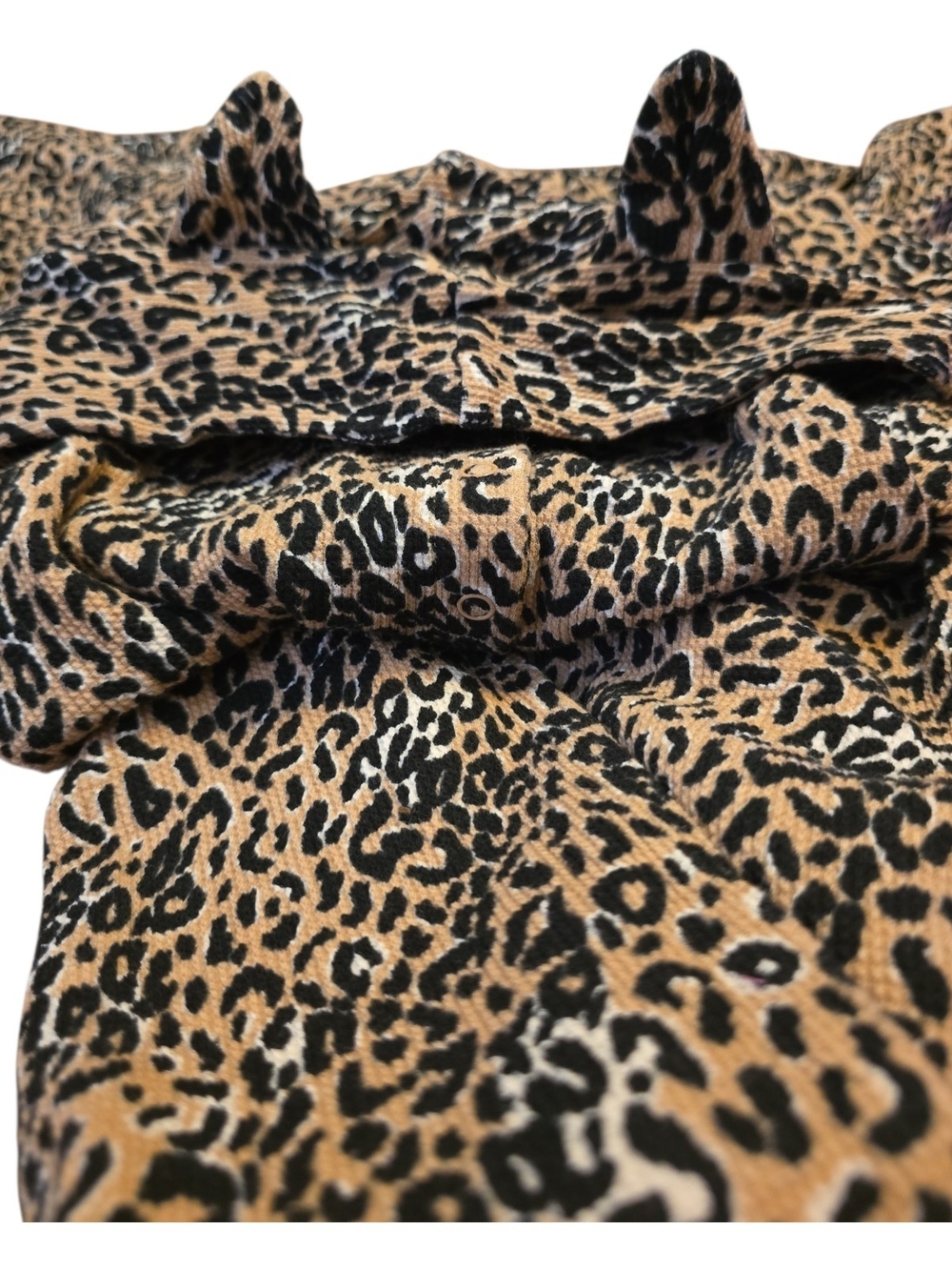 PINK Victoria's Secret Leopard Print Hooded Onesie - Black & Tan - Picture 4 of 4